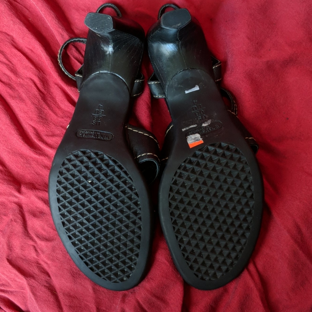 New aerosoles comfort leather sandal heel - Picture 3 of 6
